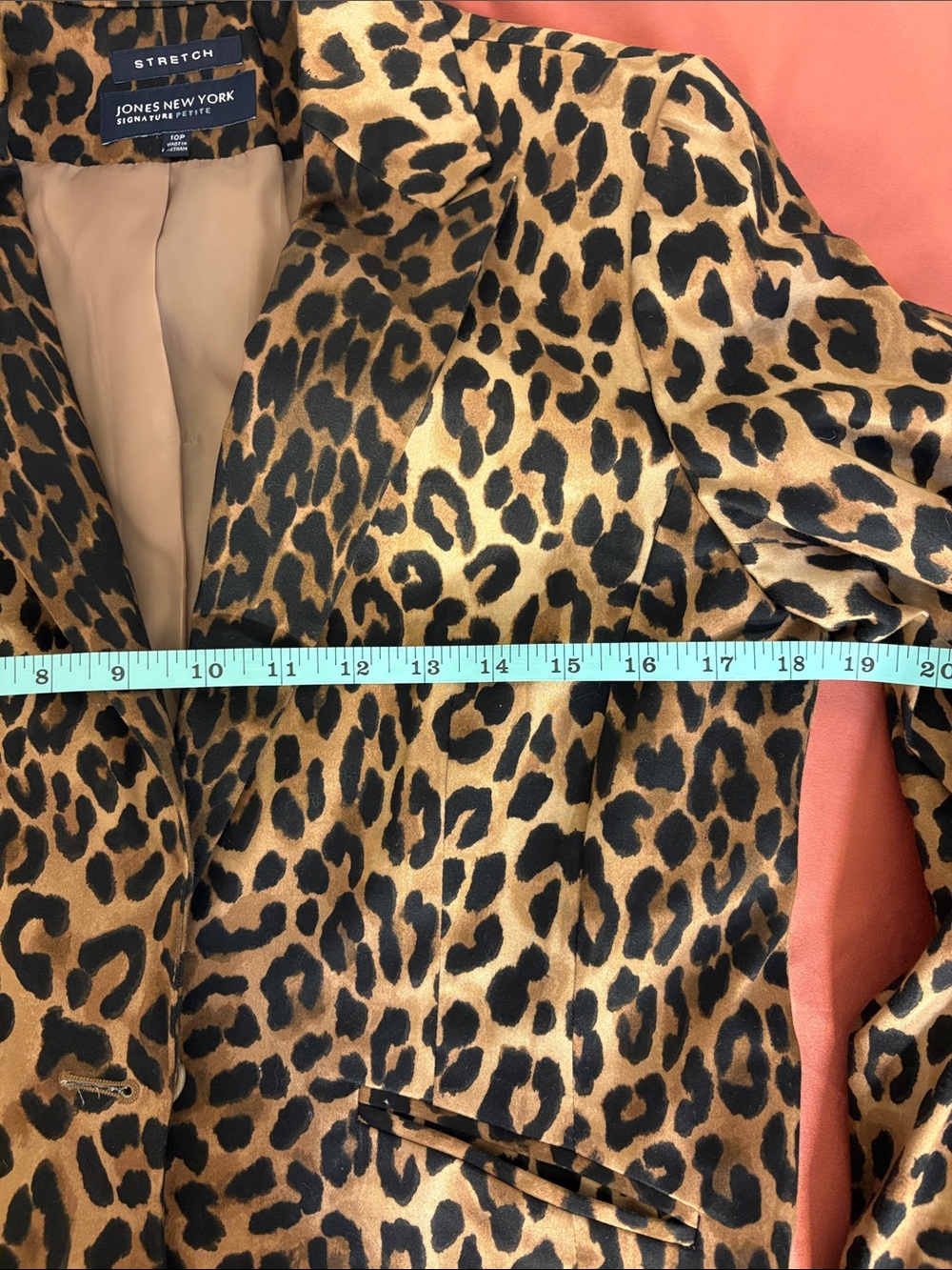 Jones New York Leopard Print Blazer in Tan and Black - Picture 8 of 11